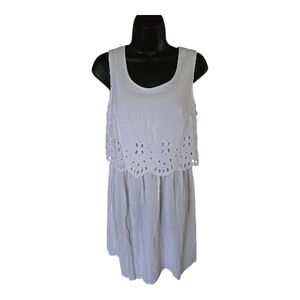 Faded Glory White Rayon Dress